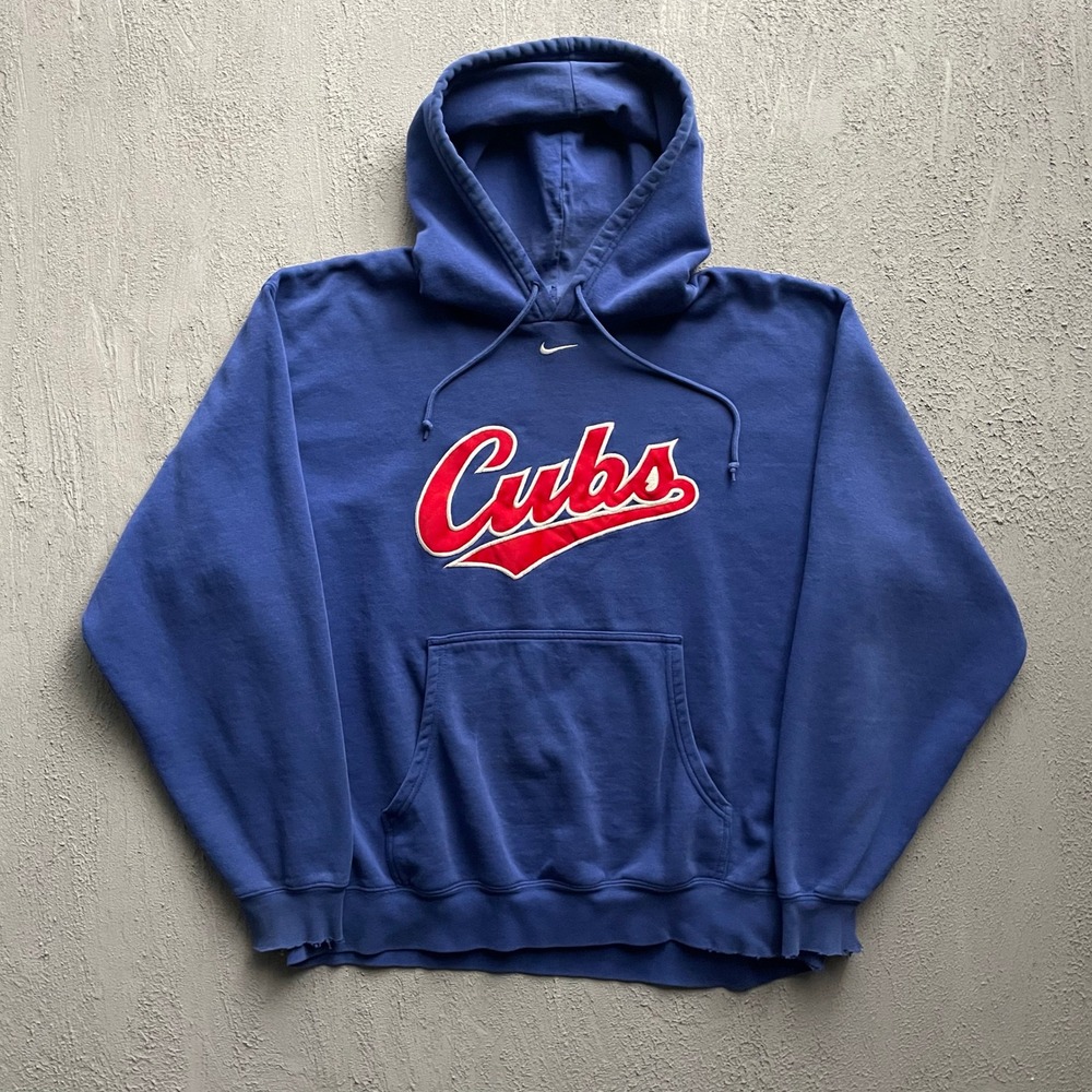 Vintage Nike Chicago Cubs MLB Hoodie Mens XL Blue 2000s